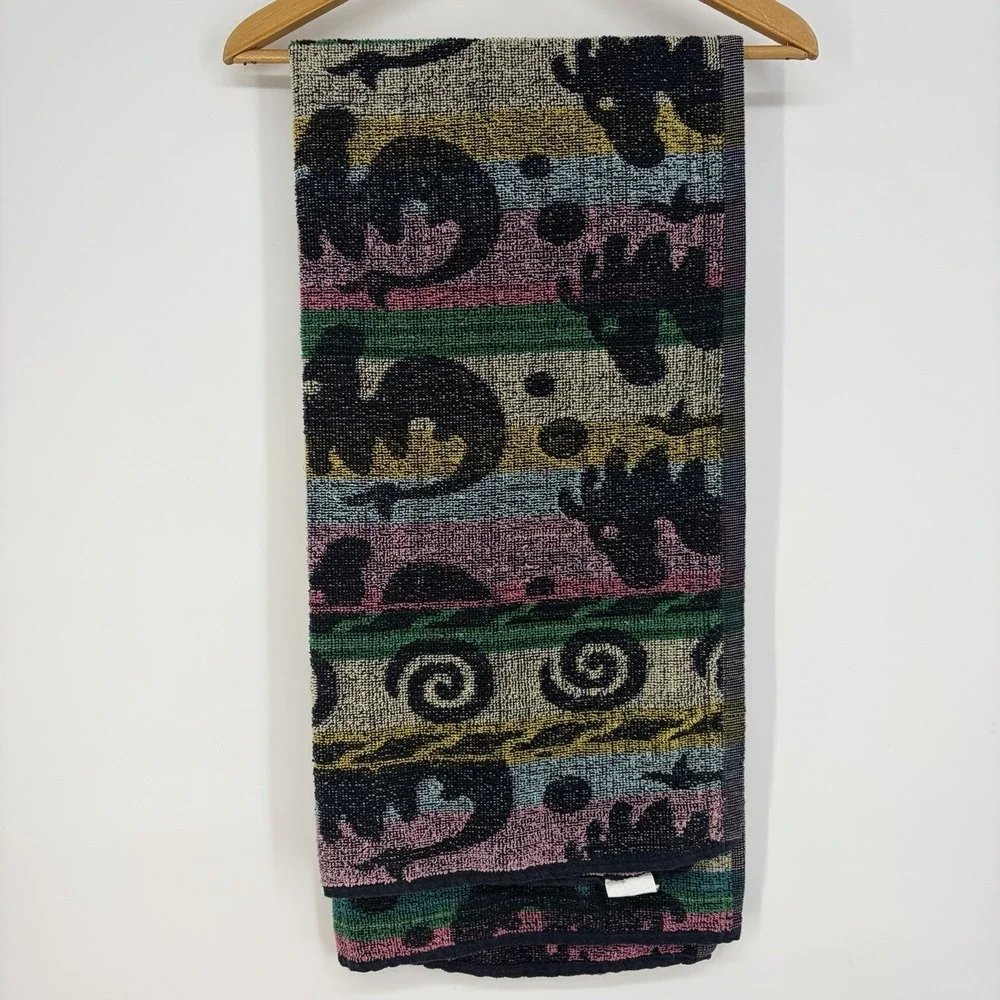 Vtg Kaufman Multicolored Tropical Beach Pool Towel 28